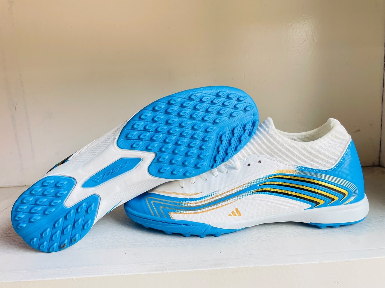 Football Turf Shoe F 50 Double leyar Stich AL Blue